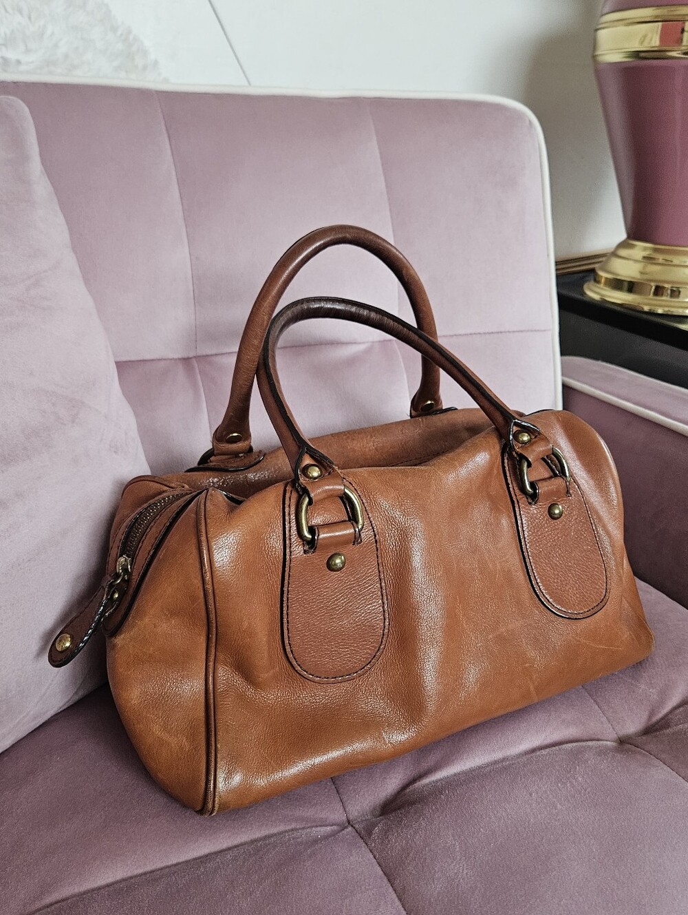 Banana Republic Brown Leather Bag or Satchel - Picture 2 of 6